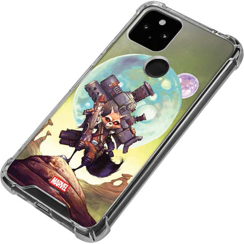 Marvel Rocket Raccoon Armored Arsenal Google Pixel 4a 5G Clear Case